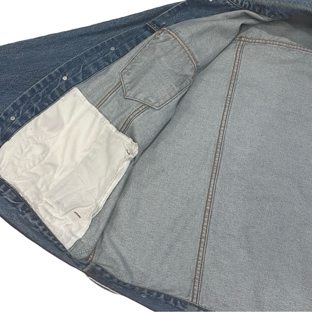 Vintage Reworked Levi Denim Jacket with Flames - gender neutral - Picture 12 of 14